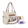 Alameda Diaper Bag Set of 6 with Stroller Hooks - Ivory