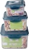 Royalford Food Storage Container Set Of 3  Transparent Meal Prep Container, Bpa Free, Reusable, Airtight Food Storage Tray With Snap Locking Lid, Microwavable &amp; Dishwasher Safe  Bento Lunch Box