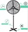 Khind SF2402 Industrial Stand Fan With High Velocity, Adjustable Height And Three Speed Mode, Auto Oscillation For Wide Coverage