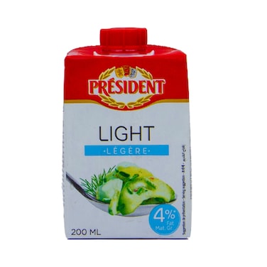 President Cream Extra Light 4 200ML