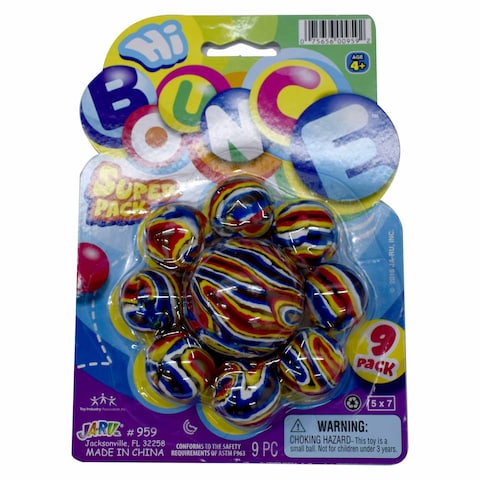 Ja-Ru Hi Bounce 959 Multicolour Pack of 9