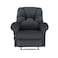 American Polo Velvet Rocking Recliner Chair - Dark Grey - American Polo