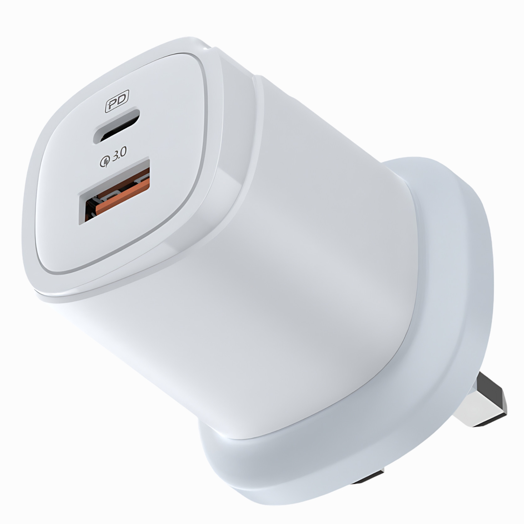 Radalifestyle QC 9 fast charger with quick-charge 20 watt &amp; type C cable included (white)