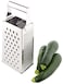 Restaurantware Box Grater, Cheese Grater, Vegetable Grater - 4 Sided Grater - Heavy Duty Stainless Steel - 1ct Box - Met Lux