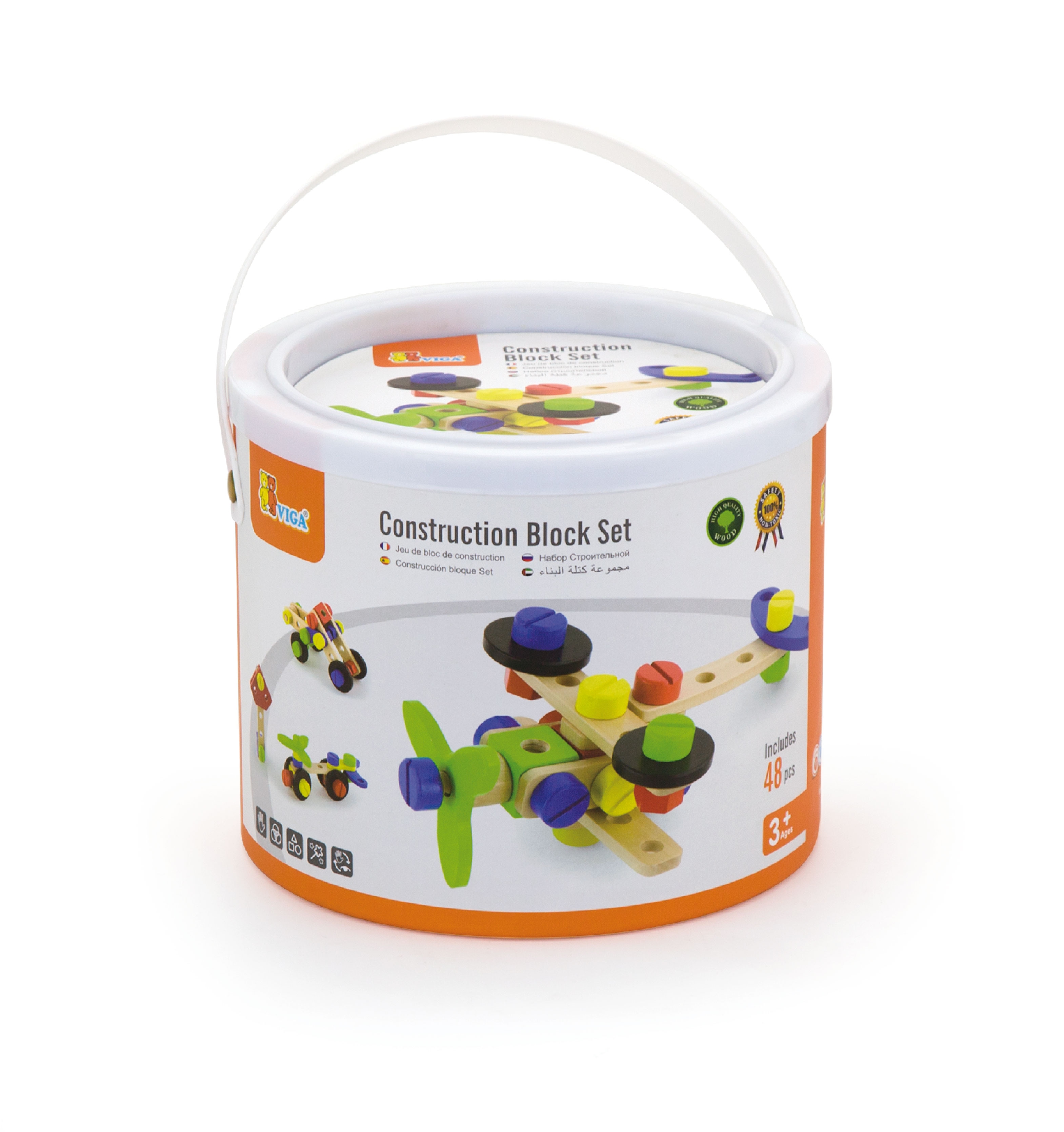 Buy VIGA Construction Block Set - 48 pcs Online | Carrefour UAE