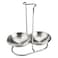 Stainless Steel Double Bowl Spoon Rest