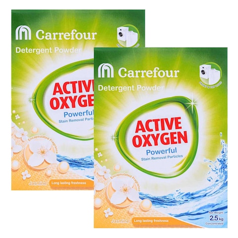 Carrefour Laundry Detergent Powder Jasmine 2.5kg Pack of 2