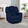 Penhaligon's Linen Rocking &amp; Rotating Recliner Chair - Dark Blue