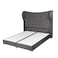 In House Lisbon Velvet Bed Frame - King - 200x180 cm - Gray