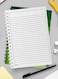 Lowha Spiral Notebook With 60 Sheets And Hard Paper Covers With Abstract Green Paper Cut Style Design, For Jotting Notes And Reminders, For Work, University, School