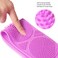 Generic-Blue 80cm Silicone Bathing Brush Exfoliating Back Scrubber for Men &amp; Women Double Sided Shower Bath Skin Massage Deep Cleaning Body Scrubber Brush