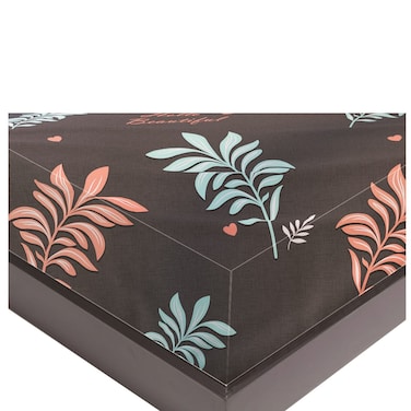 Printed Fitted Bed Sheet - 120X200 cm - Turquoise