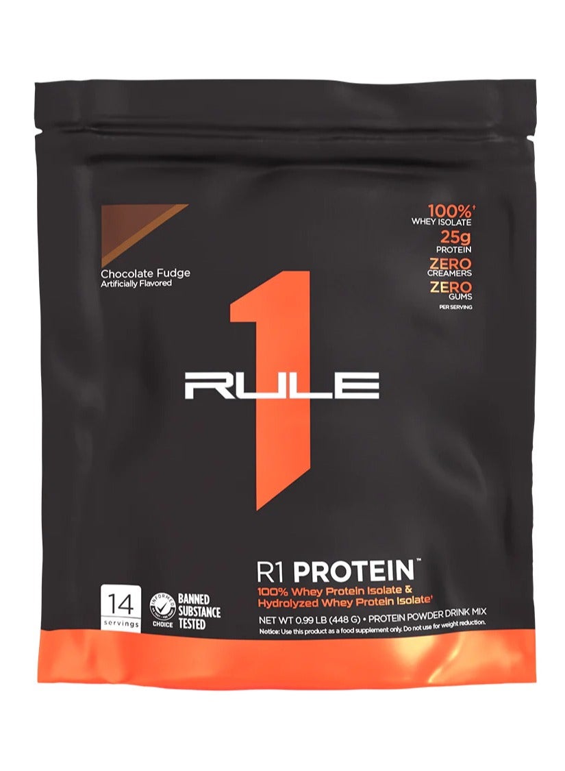 Rule One Proteins R1 Protein 100% Whey Protein Hydro/Iso - Chocolate Fudge - (14 Serving)