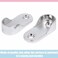 AL ARQAM 10 Pcs Zinc Alloy Oval Wardrobe Hanging Rail Rod Rail Hanger Standard Tube Support Wardrobe Rod Socket Fitting Round Bracket Stainless Steel Closet Rod Brackets