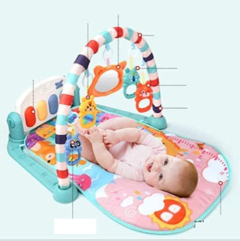 Play Mat Activity Gym for Baby - Kick and Play Newborn Toy with Piano for Baby