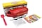 Grill Plate, Grill Press, Red Copper 5 Minute Chef Double-Sided Copper-Infused Grill Pan with Non-Stick Anti-Scratch Surface for Making Delicious Omelet (Red)