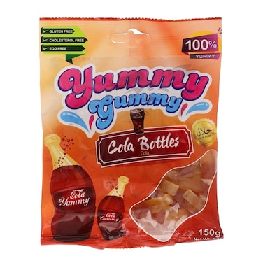 Yummy Gummy Cola Bottles Jelly 150 gr