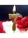 Number 7 Unscented Gold Number Candle