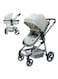 Moon Pro 2 In 1 Stroller &ndash; Lightweight Aluminium Frame With Reversible Seat Design For Rear And Forward Facing, Compact Fold, Adjustable Canopy And More Gray Melange