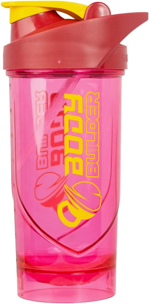 Body Builder Superhero Shieldmixer Shaker - The Ultimate Bodybuilder&#39;s Companion With Leak-Proof Cap, Tritan Plastic &amp; Built-In Strainer System (Pink)