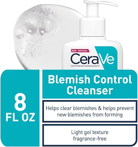 CeraVe Blemish Control Face Cleanser With 2% Salicylic Acid &amp; Niacinamide For Blemish-Prone Skin, 236ml