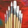 Specialist Crafts  Long Handled Flat Synthetic Brush Size 6