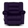 إن هاوس كرسي استرخاء هزاز ودوار منجد بالمخمل - بنفجسي غامق - Nice 02