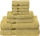 Comfy 8 Piece Highly Absorbent Combed Cotton 550 GSM Hotel Quality Towel Set - Golden