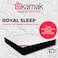 Karnak Home Royal Sleep Euro Top Bonnell Spring (Medium Firm Feel) Turn-Free Mattress With 2 Free Pillows, 7 Years Warranty, Thickness 26Cm (California King - W180 X L210Cm)
