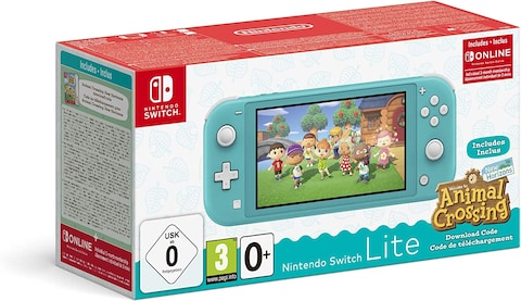 Nintendo Switch Lite Animal Crossing Console, Turquoise With Game