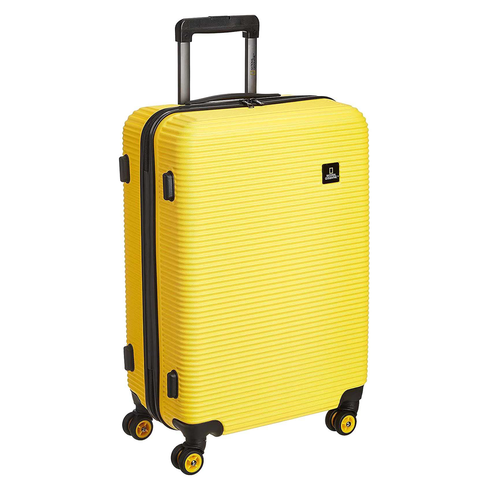 National Geographic 4 Wheel Hard Casing Luggage Trolley 79cm Yellow