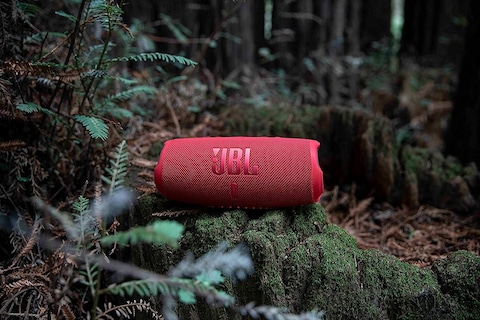 JBL Charge 5 Portable Waterproof Speaker with Powerbank, Red