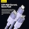 3 in 1 Multi Charging Cable, nylon braided USB to Lightning &amp; USB-C charger for Apple &amp; Android devices. Fast charging for iPhone 14/13/12/11/8/iPad Pro, Samsung. 1.2M Purple.


