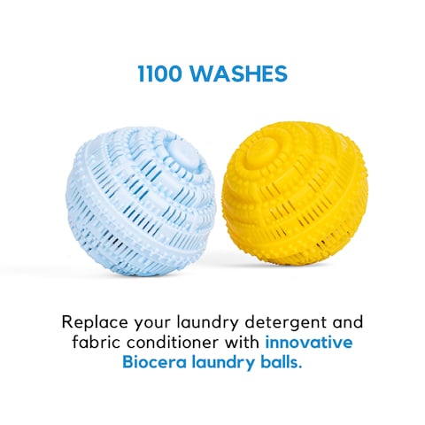 Biocera LAUNDRY BALLS &ndash; Make your laundry SAFE and GREEN.1100 washes, 3 years of daily eco laundry experience. No phosphates, parabens, SLS/SLES.