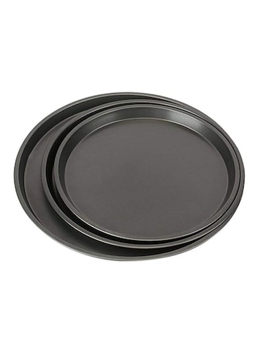 Generic 3-Piece Non-Stick Pizza Pan Black