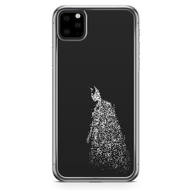 Loud Universe - Classic Batman Black Batman Minimal IPhone 11 Cover With Transparent Edges
