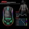 HXSJ J900 USB Wired Gaming Mouse RGB Gaming Mouse with Six Adjustable DPI Ergonomic Design for Desktop Laptop Black