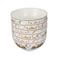 Ramadan Design Set of 6 Ceramic Soup Bowls, Cereals， Rice，Pasta， Salad Oatmeal, Thick-edge Non-slip Design with ramadan designs ，gold and white color(L-8*W-15*H-6.5CM)