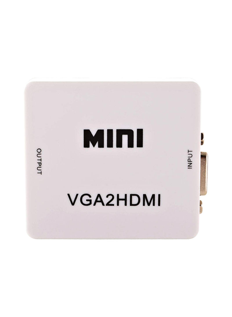 Generic - VGA To HDMI HD Video Converter white