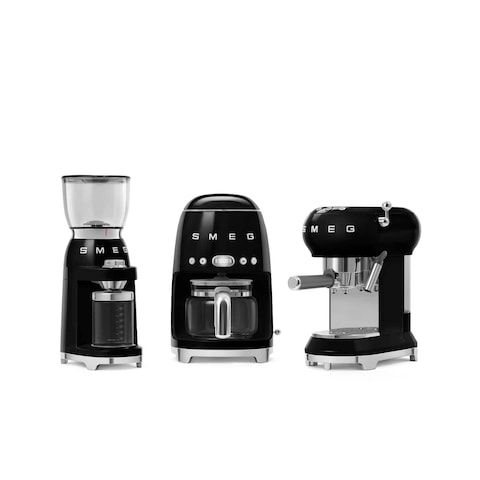 Smeg 50&#39;s Style Coffee Grinder CGF01BLUK Black/Silver 150W