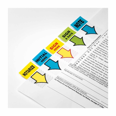 3M Post It Flags Sign Here 6809. 1 x 1.7 in 25.4 mm x 43.2 mm 50 FlagsPack