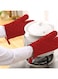 Generic Non-Slip Kitchen Oven Gloves Red 28 X 18Cm