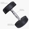 ULTIMAX Round Rubber Dumbbell Fitness Dumbbell Hand Weights Dumbbells Chrome Handle Dumbbell Professional Arm Muscle Exercise Equipment Gym and Home Fitness Equipment-1 Pcs (30Kg)