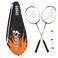 Generic-2 Player Badminton Bat Replacement Set Ultra Light Carbon Fiber Badminton Racquet with Bag