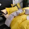 GOLDEN HOME  6-Piece Single Size Duvet Cover Set, 1 Duvet Cover + 1 Fitted Sheet + 4 Pillow Cases, Microfibre, Muesli