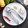 Manual Garlic Crusher Silver Mashed Garlic Peeler Chopper Garlic Puree Maker (17x3.2x4.5cm)