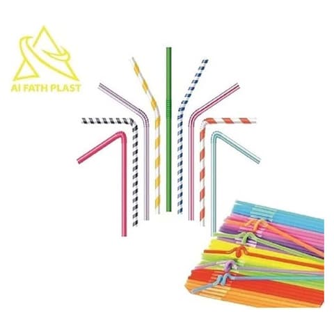 Al Fath Plastic Straws - 50 Pieces