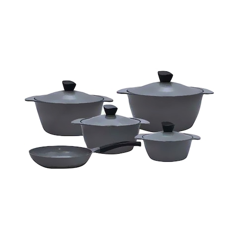 Master Granit Cooking Set - 11 Pieces - Grey