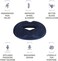 Memory Foam Pillow Donut Pillow Seat Cushion Hemorrhoid Tailbone Cushion Blue Colour