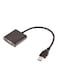 Generic USB 3.0 To VGA Video Graphic Card Display External Cable Adapter, Black